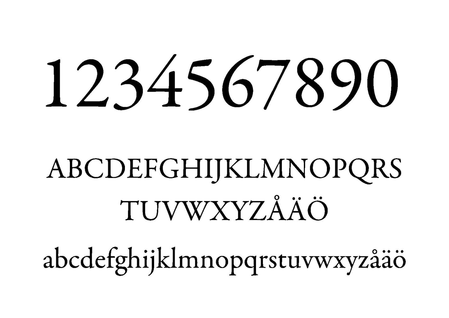 traditional black letters