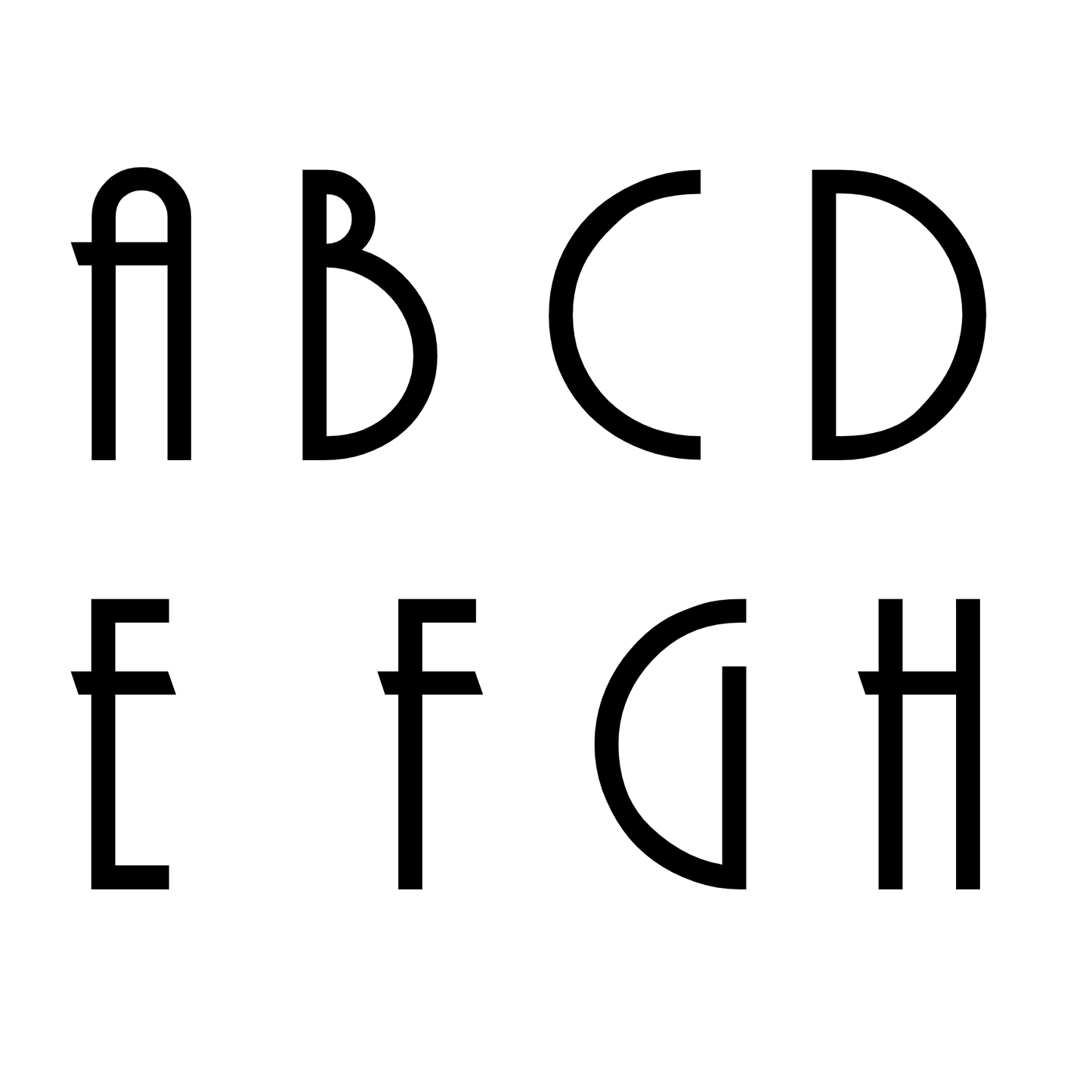 modern kirjaimia